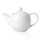 Bílá porcelánová konvice na čaj